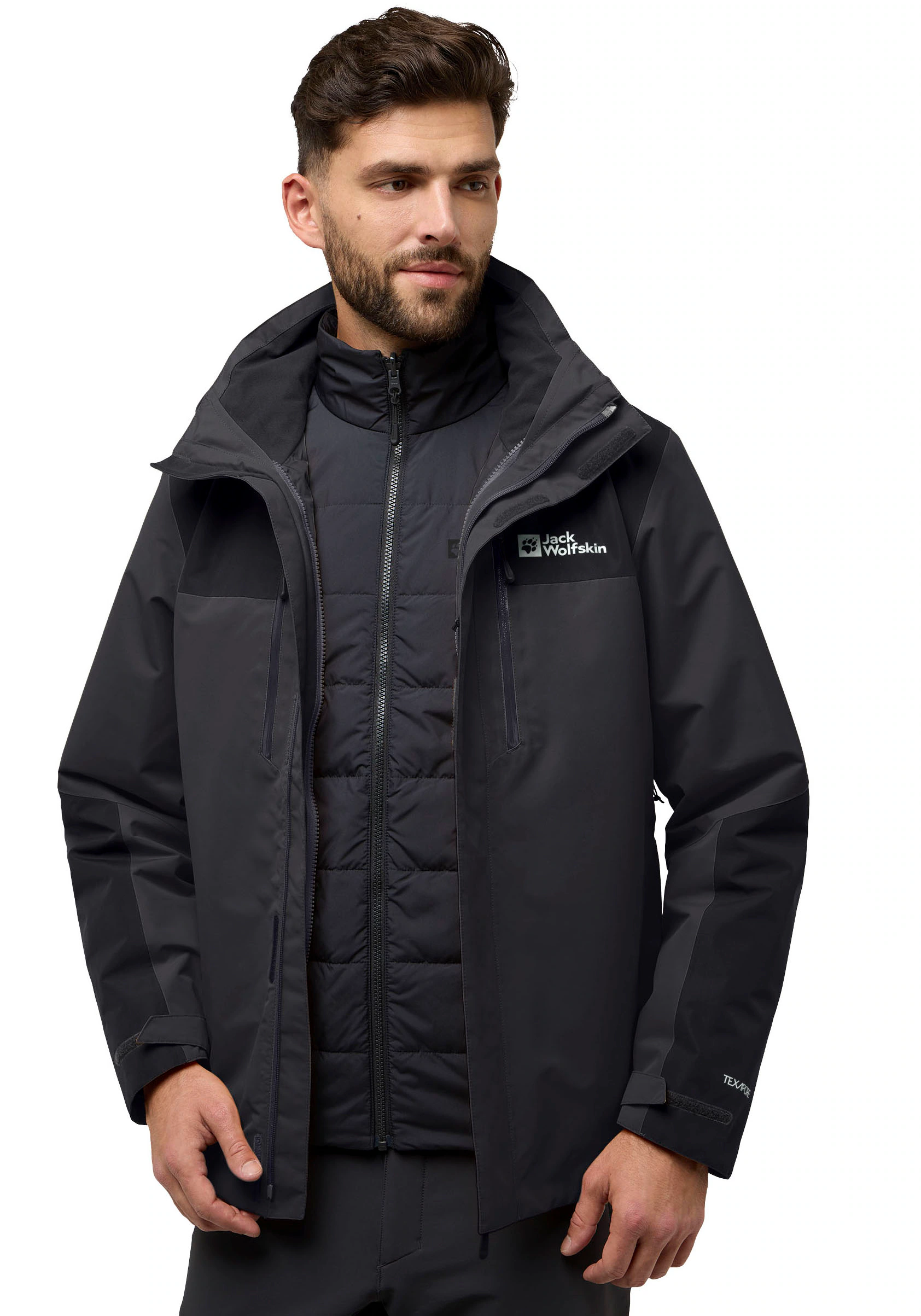 Jack Wolfskin 3-in-1-Funktionsjacke "JASPER 3IN1 JKT M", mit Kapuze günstig online kaufen