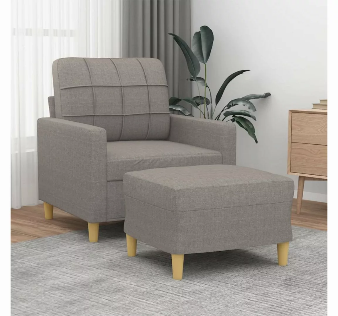 vidaXL Sofa Sofa mit Hocker Stoff verschiedene Farben, Taupe günstig online kaufen