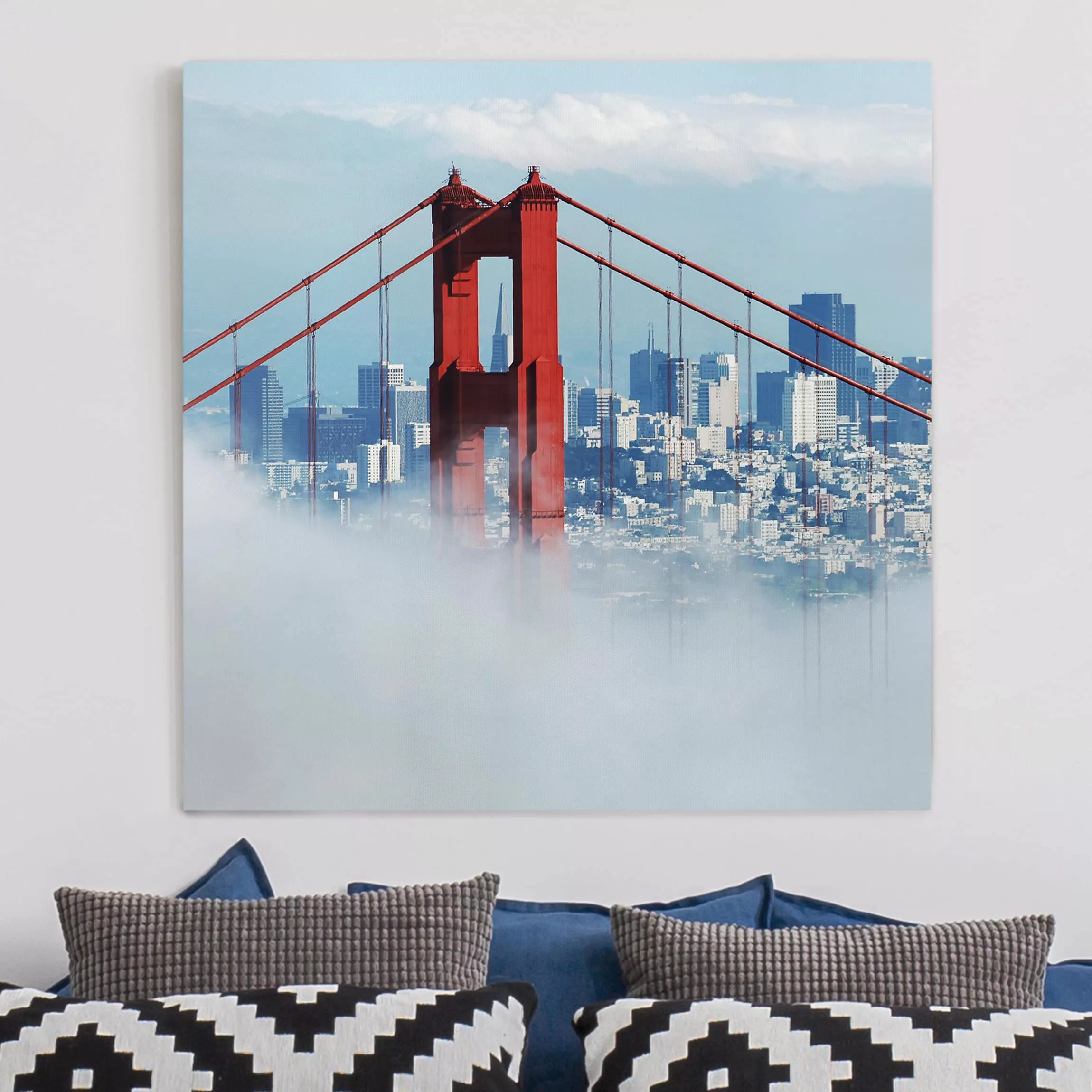 Leinwandbild Architektur & Skyline - Quadrat Good Morning San Francisco! günstig online kaufen