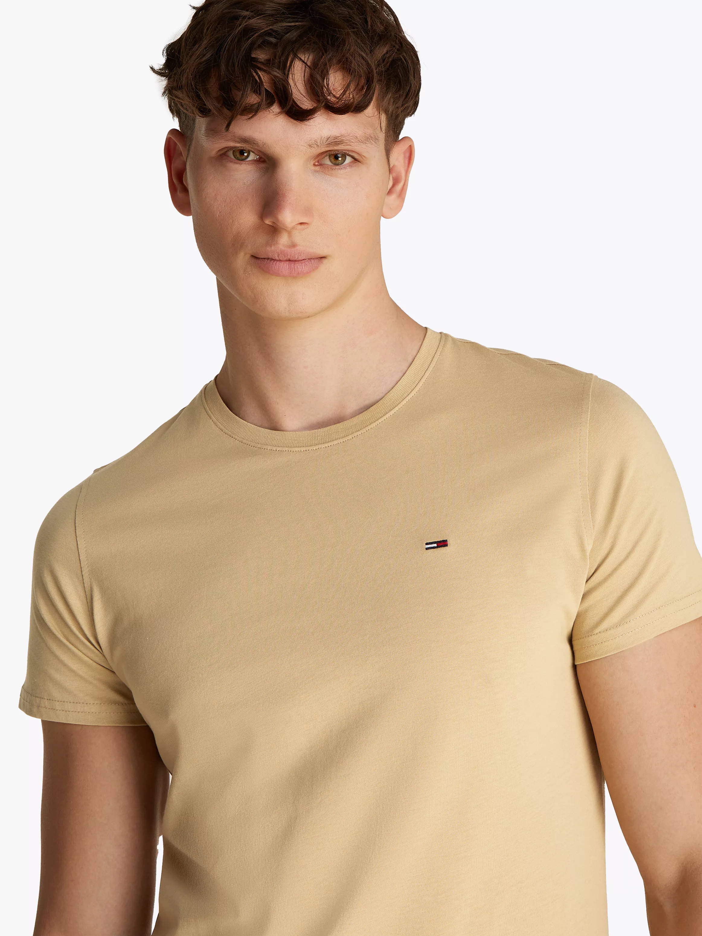 Tommy Jeans T-Shirt "TJM ESSENTIAL SOLID TEE", Regular Fit mit Rundhalsauss günstig online kaufen