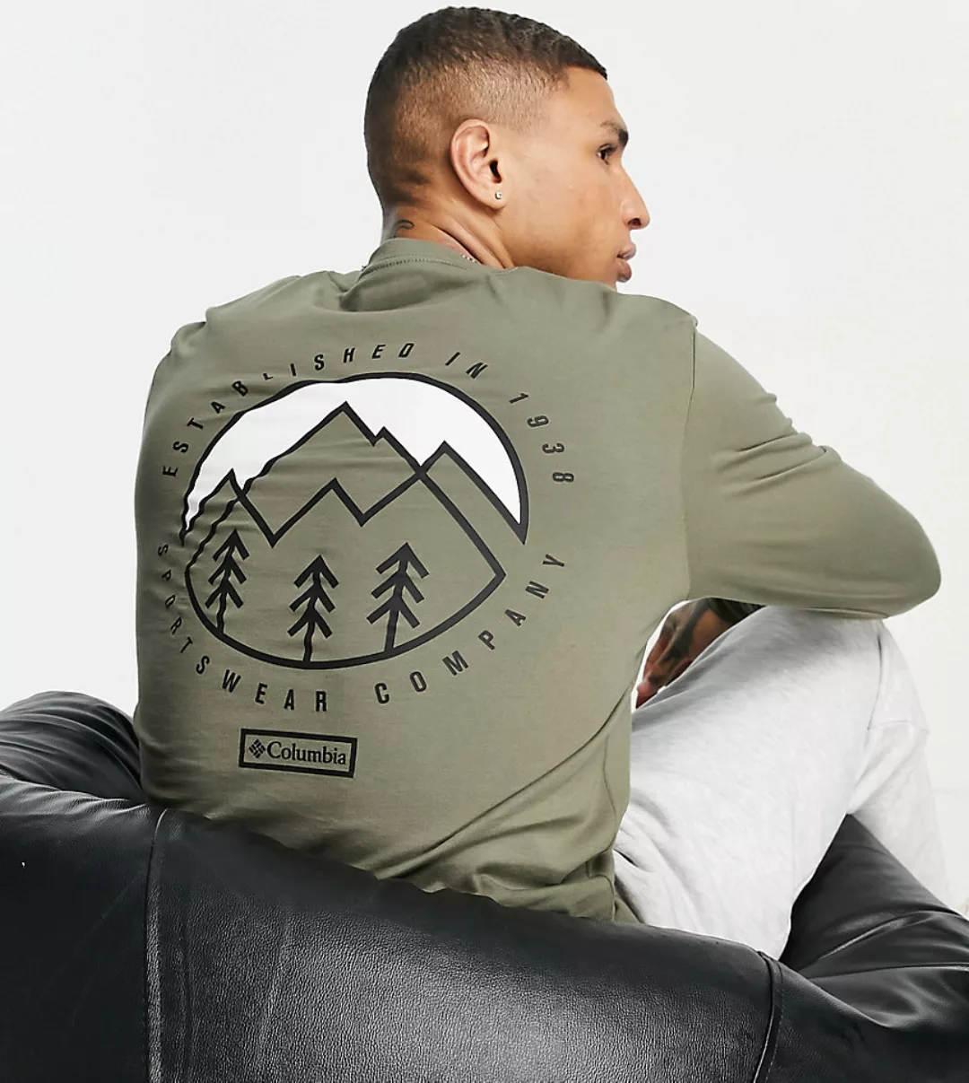 Columbia – Cades Cove – Langärmliges Shirt in Grün – exklusiv bei ASOS günstig online kaufen