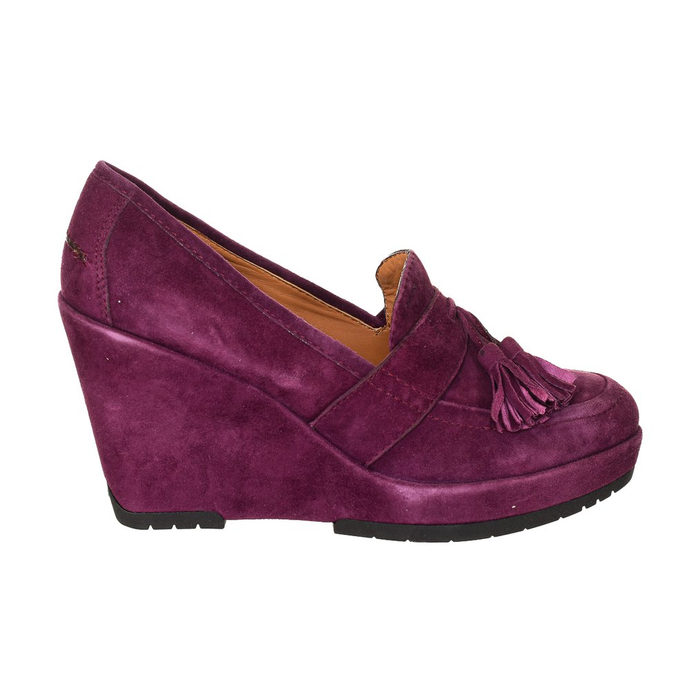 Geox Damen Leder Keil Mokassin EU 36 Purple günstig online kaufen