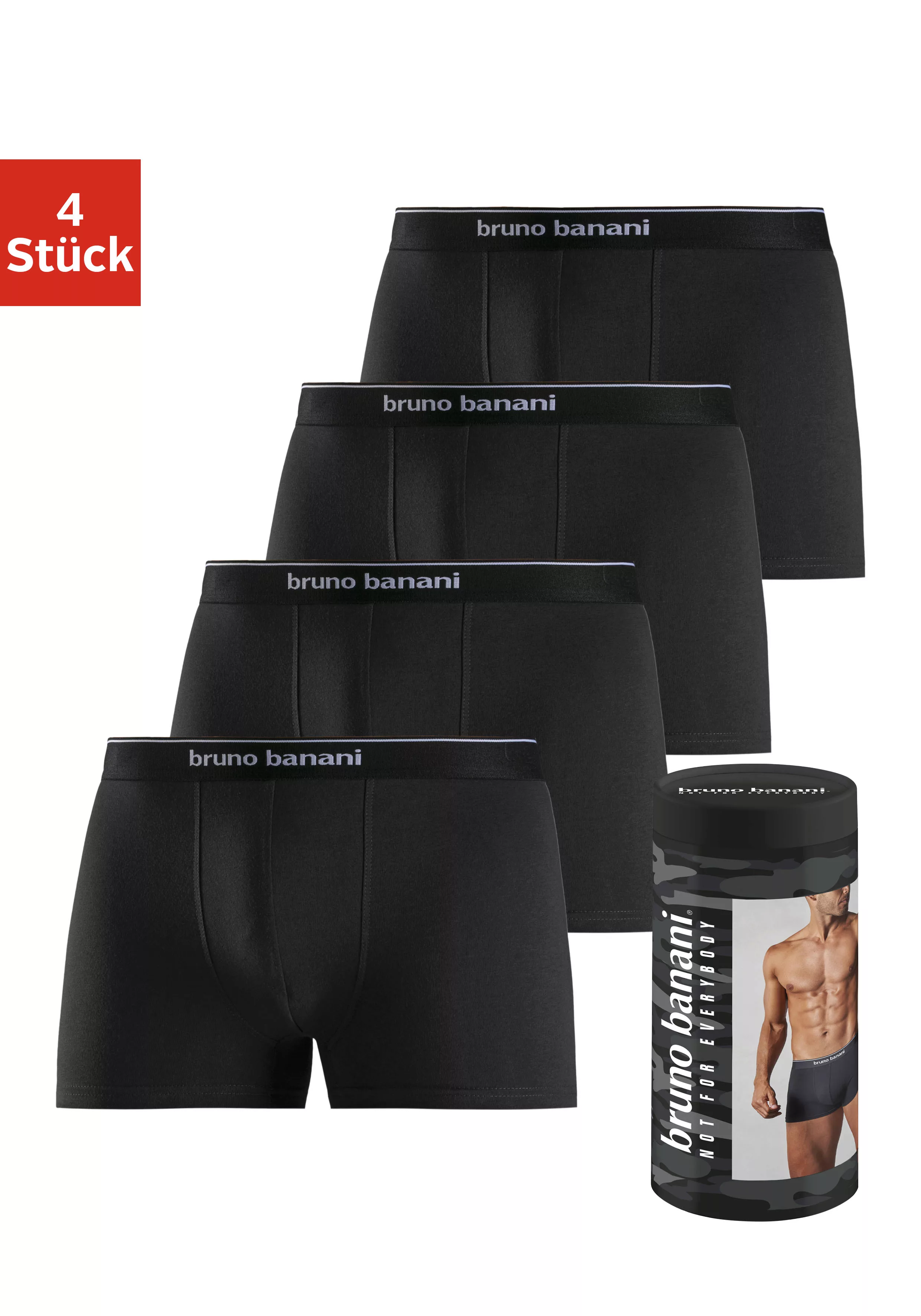 Bruno Banani Boxer "Boxershorts für Herren", (Dose, 4 St.), in der Dose ver günstig online kaufen