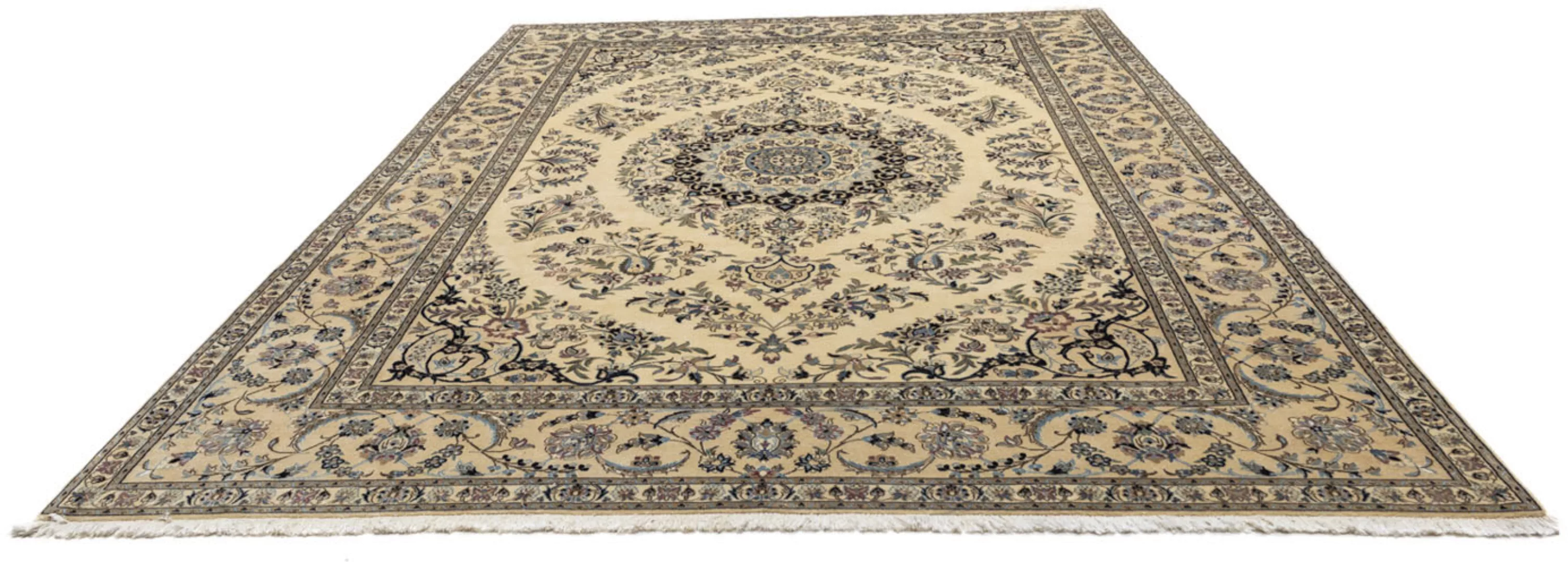 morgenland Wollteppich »Nain 9la Medaillon Beige 346 x 249 cm«, rechteckig, günstig online kaufen