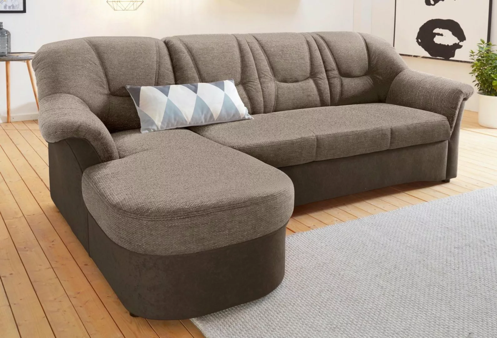 DOMO collection Ecksofa Sarafina L-Form, wahlweise mit Bettfunktion, option günstig online kaufen