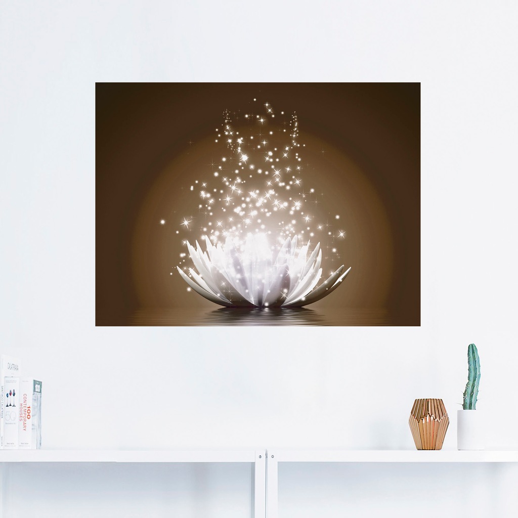 Artland Wandbild "Magie der Lotus-Blume", Blumen, (1 St.), als Leinwandbild günstig online kaufen