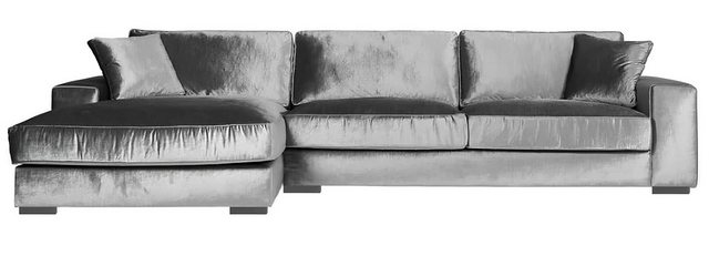 Xlmoebel Ecksofa Graue Eckcouch mit Design Polsterung Italienischer Stil, H günstig online kaufen