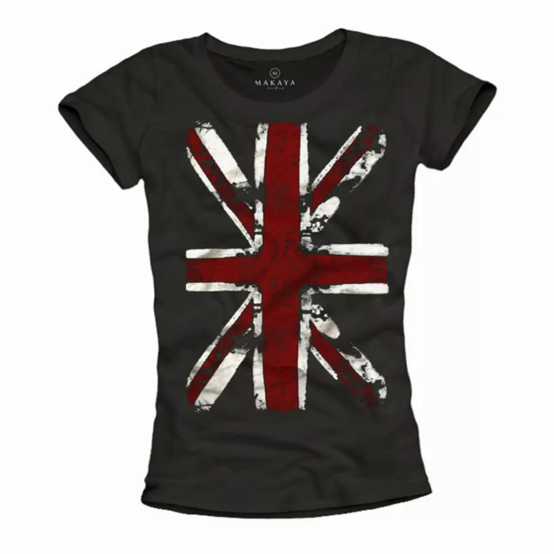 MAKAYA T-Shirt Damen England Fahne UK Flagge Trikot Frauen Top Union Jack günstig online kaufen