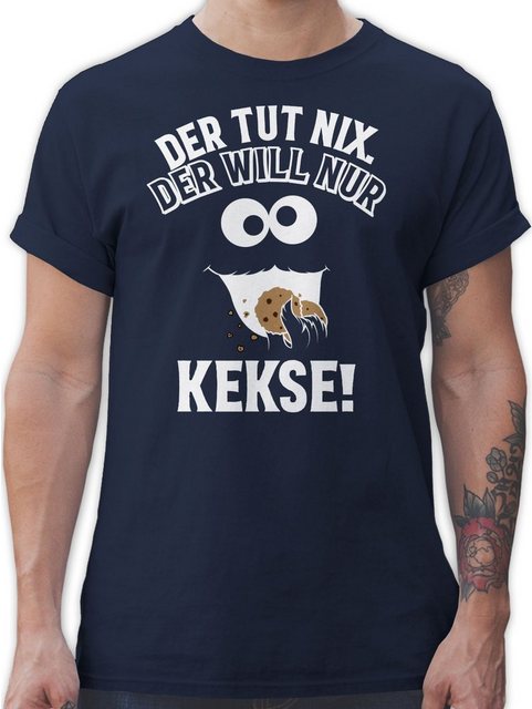 Shirtracer T-Shirt Der tut nix Der will nur Kekse I Krümelmonster I Cookie günstig online kaufen