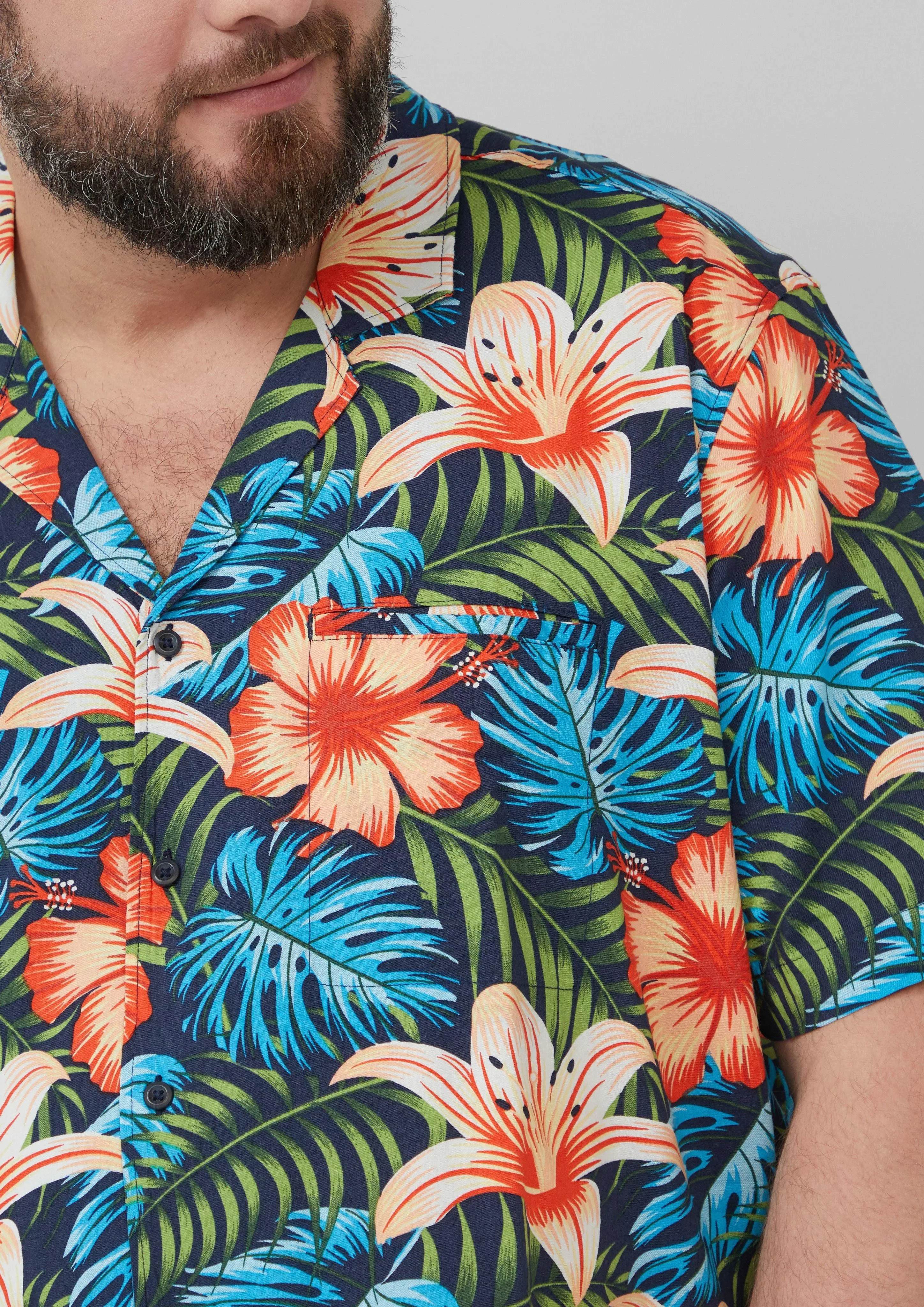 s.Oliver Kurzarmhemd Resort Fit: Kurzarmhemd aus günstig online kaufen