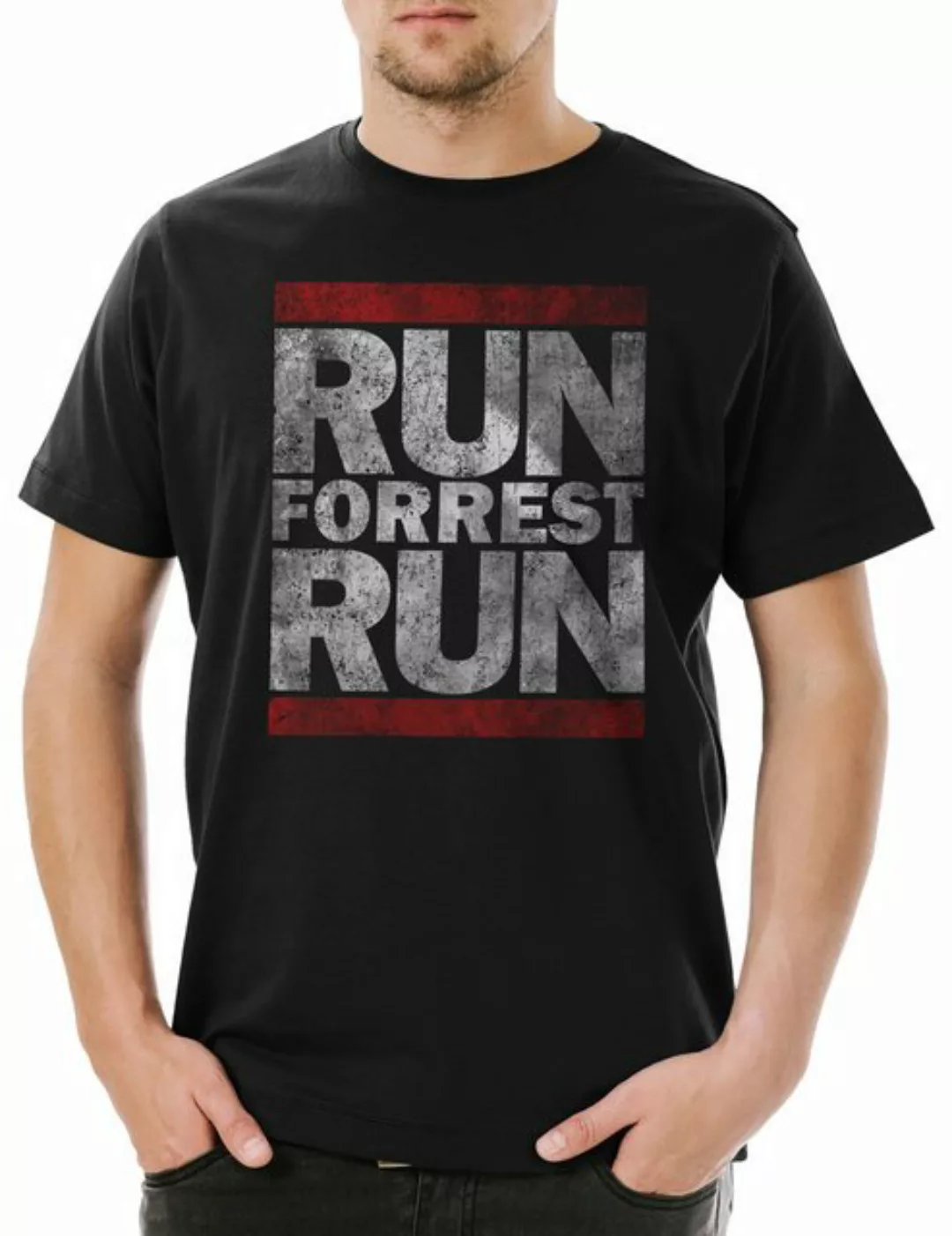 Urban Backwoods Print-Shirt Run Forrest Run Herren T-Shirt Lauf Forrest Lau günstig online kaufen