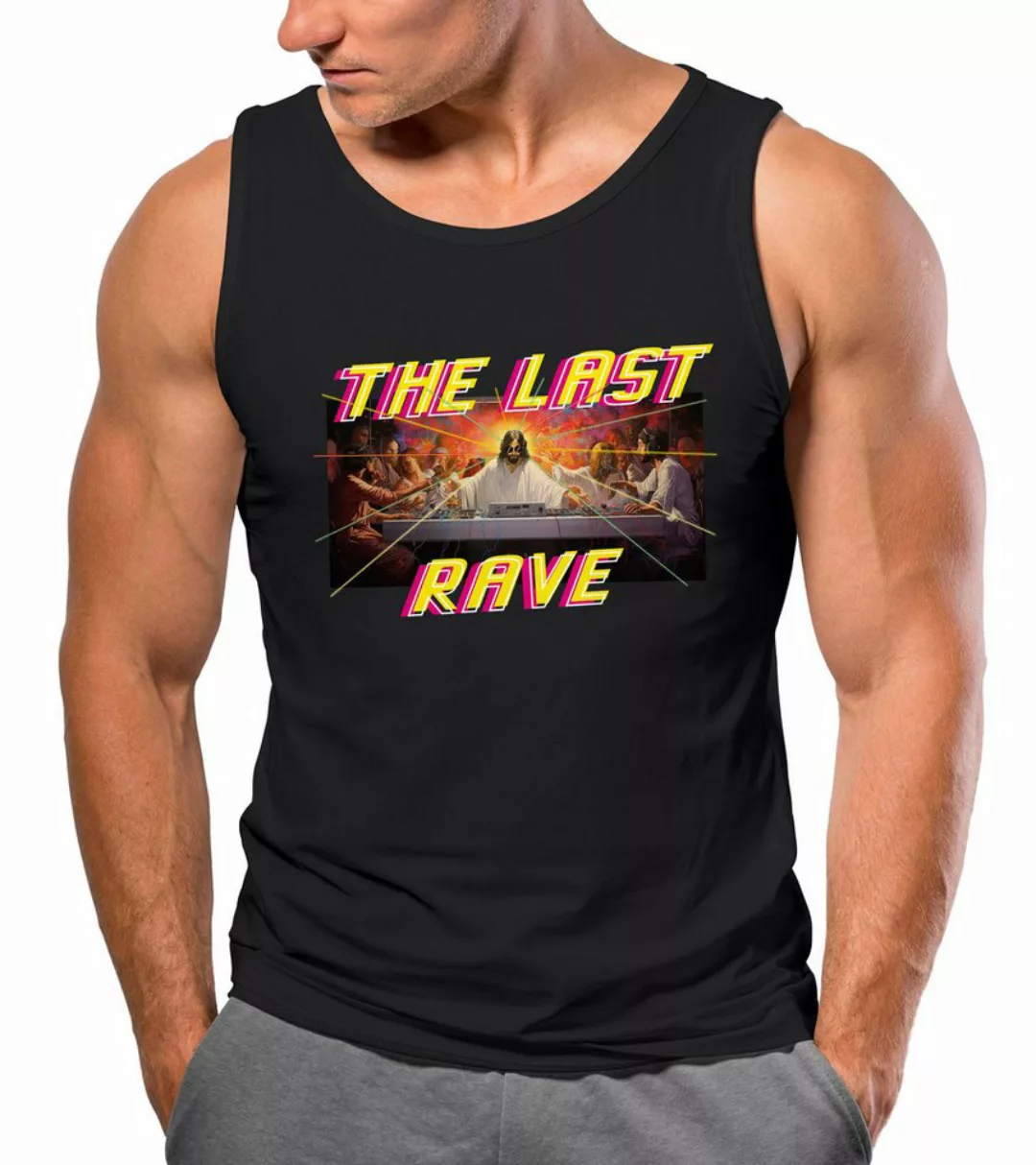 Neverless Tanktop Herren Tank-Top Techno The Last Rave Parodie Das letzte A günstig online kaufen