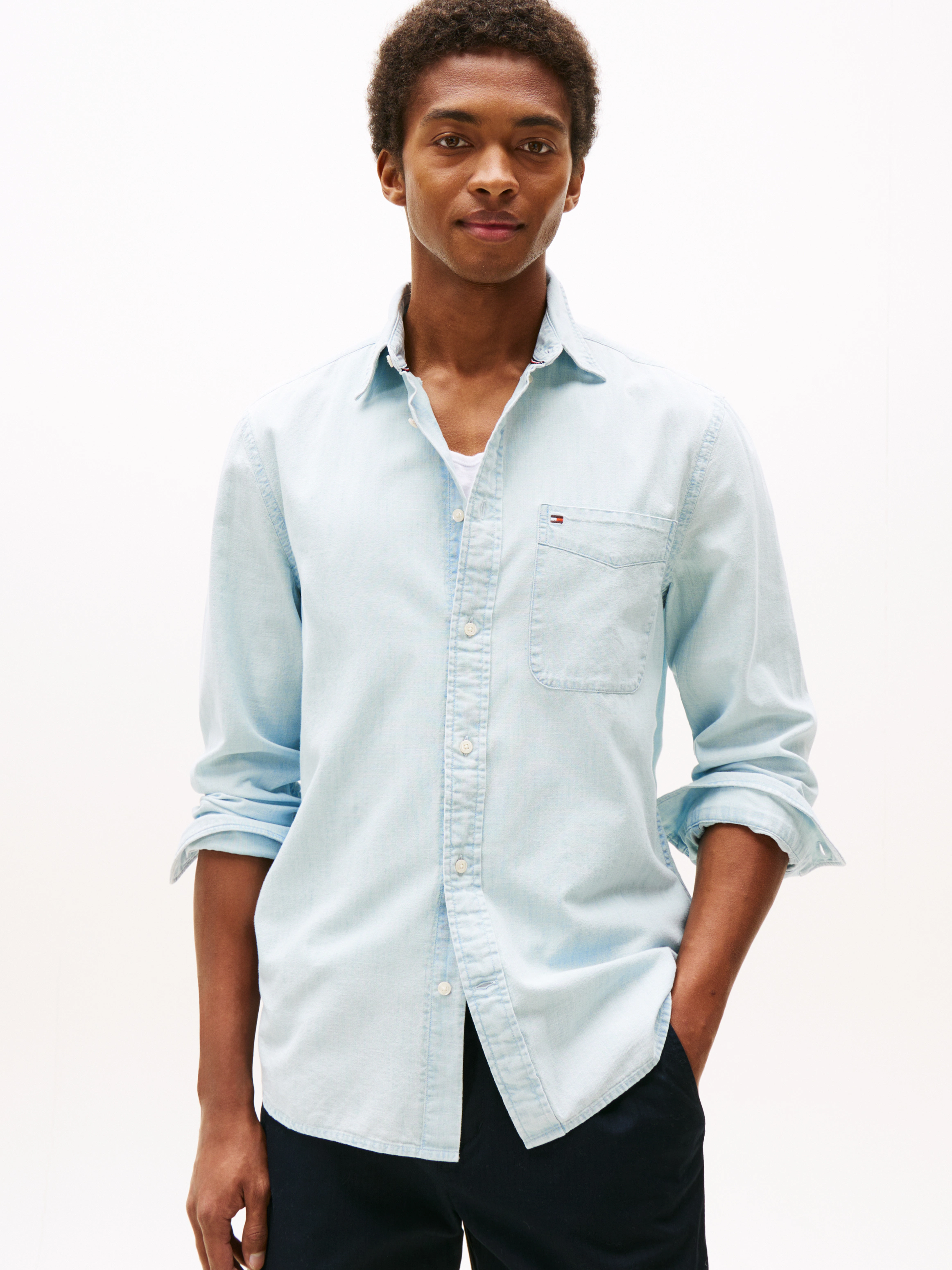 Tommy Hilfiger Langarmhemd "CHAMBRAY POCKET RF SHIRT" günstig online kaufen
