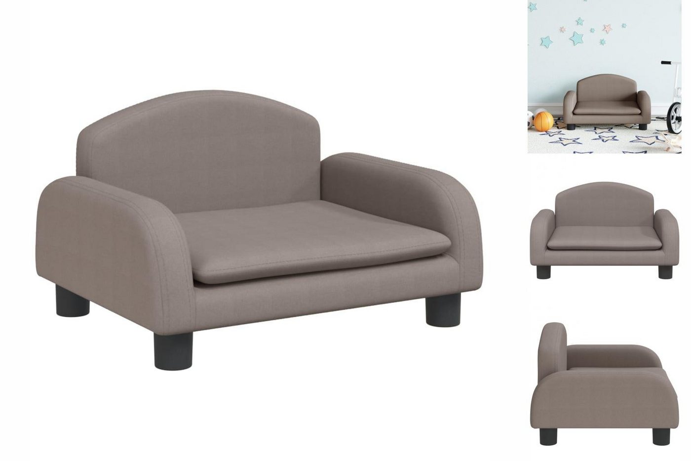 vidaXL Kindersofa Kindersofa Taupe 50x40x30 cm Stoff günstig online kaufen