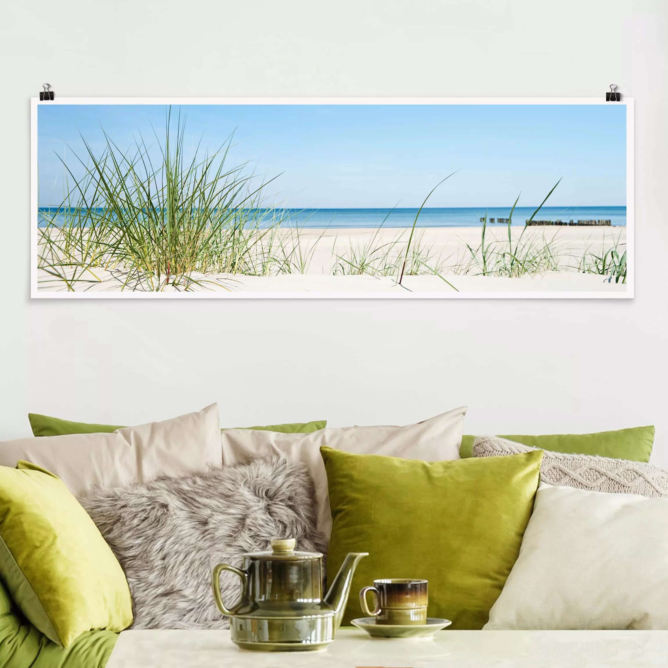 Panorama Poster Ostseeküste günstig online kaufen