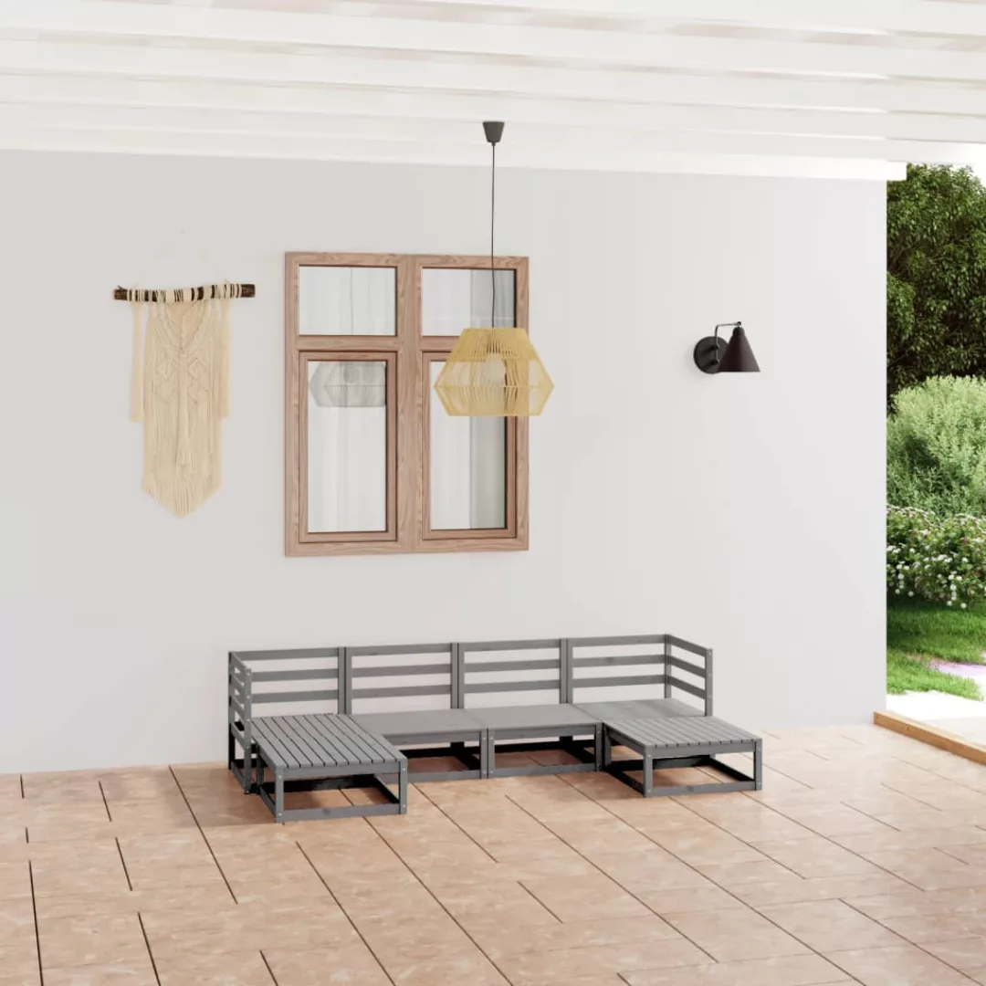 6-tlg. Garten-lounge-set Kiefer Massivholz günstig online kaufen