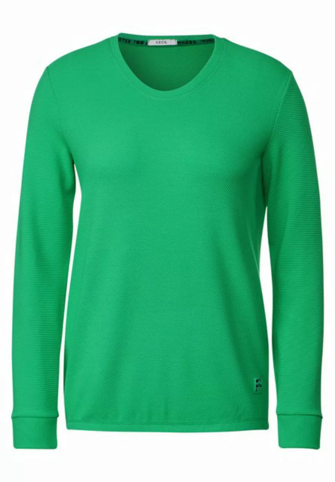 Cecil V-Shirt mit abgerundetem V-Ausschnitt günstig online kaufen