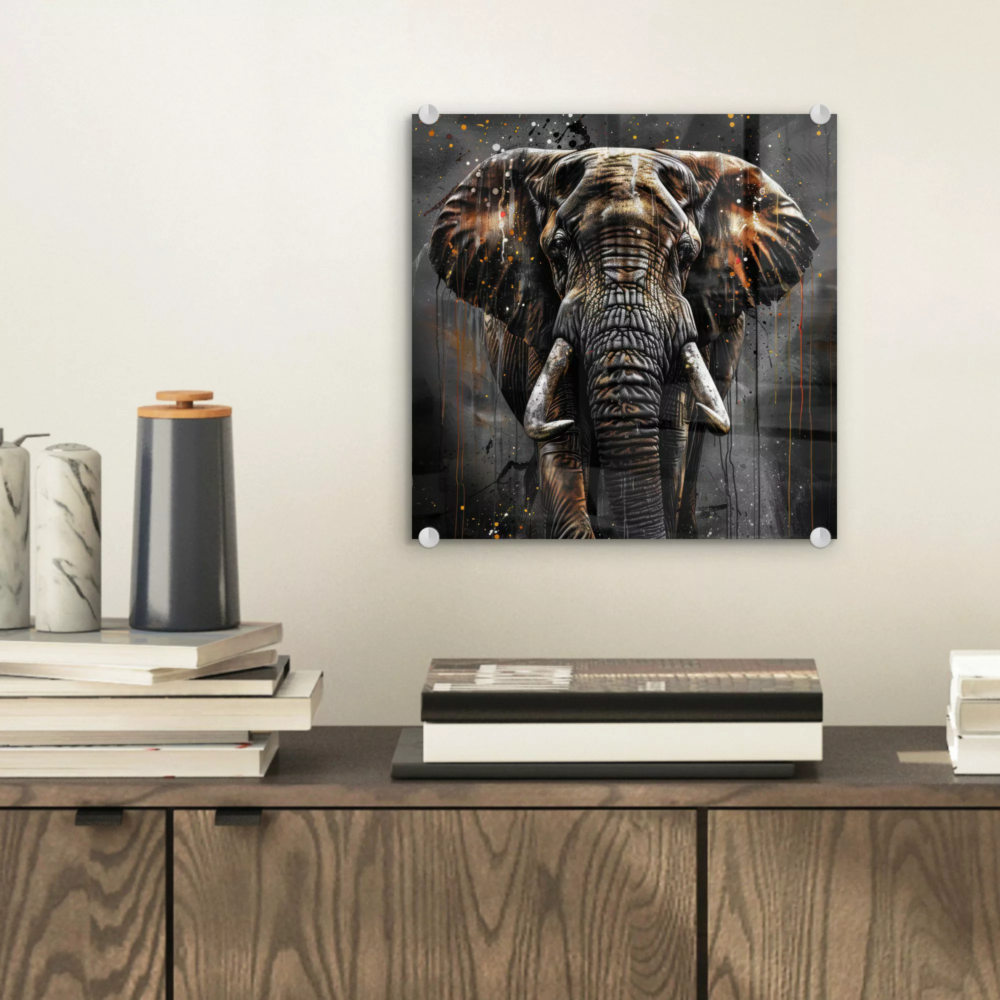 MuchoWow Acrylglasbild Elefant - Aquarell - günstig online kaufen