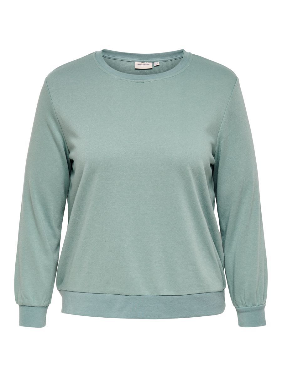 ONLY Einfarbiges Curvy- Sweatshirt Damen Grün günstig online kaufen