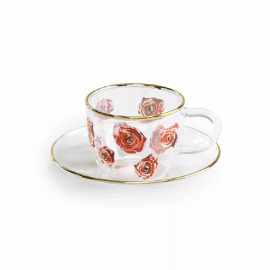Kaffeetasse Toiletpaper - Roses glas bunt - Seletti - Bunt günstig online kaufen