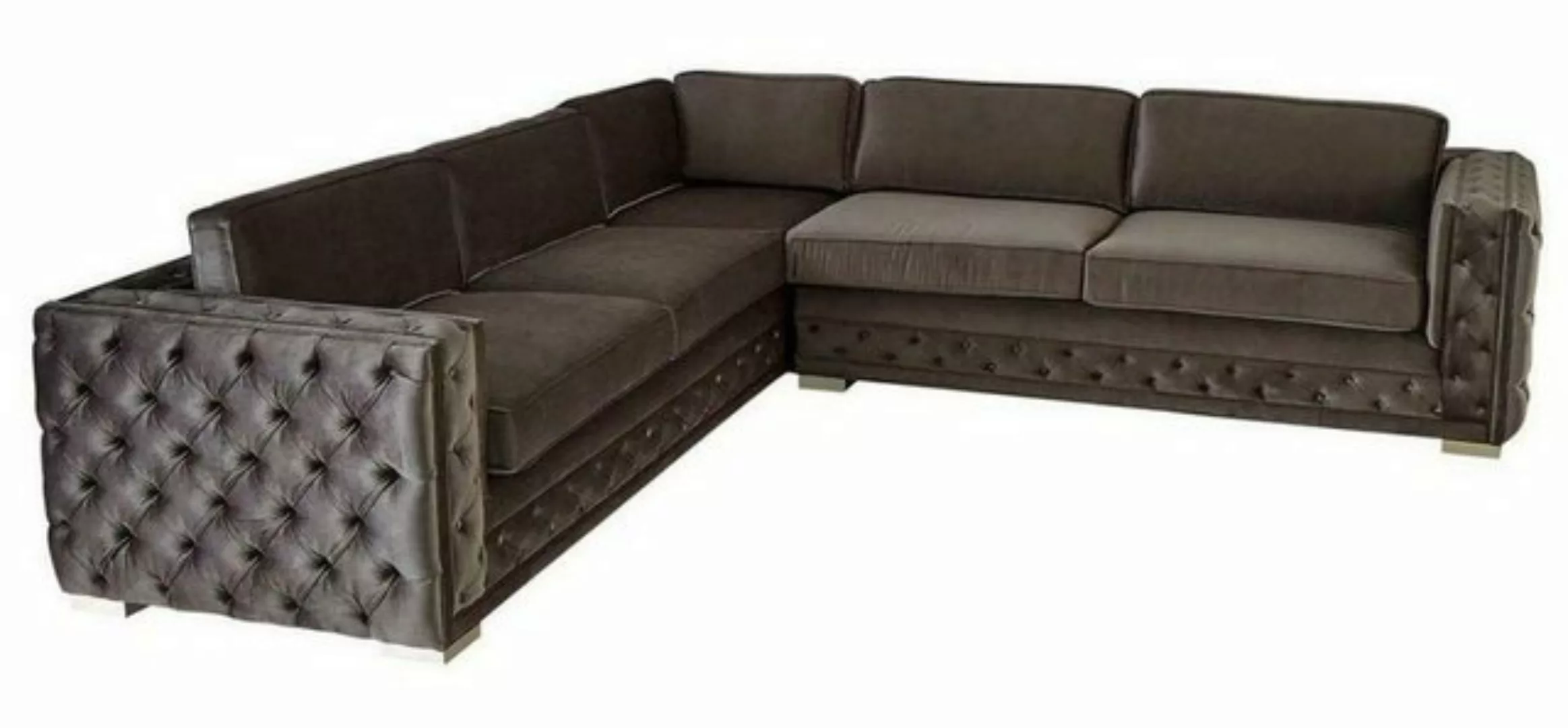 JVmoebel Ecksofa Ecksofa Wohnlandschaft Taupe Couch Eckgarnitur Polster Sam günstig online kaufen