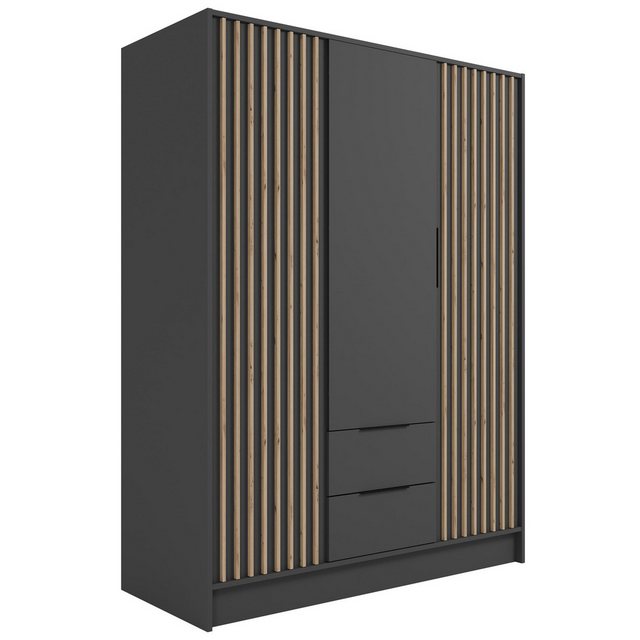 ALTDECOR Drehtürenschrank NELIA (Kleiderschrank Aluminium-Leisten Lamelle) günstig online kaufen