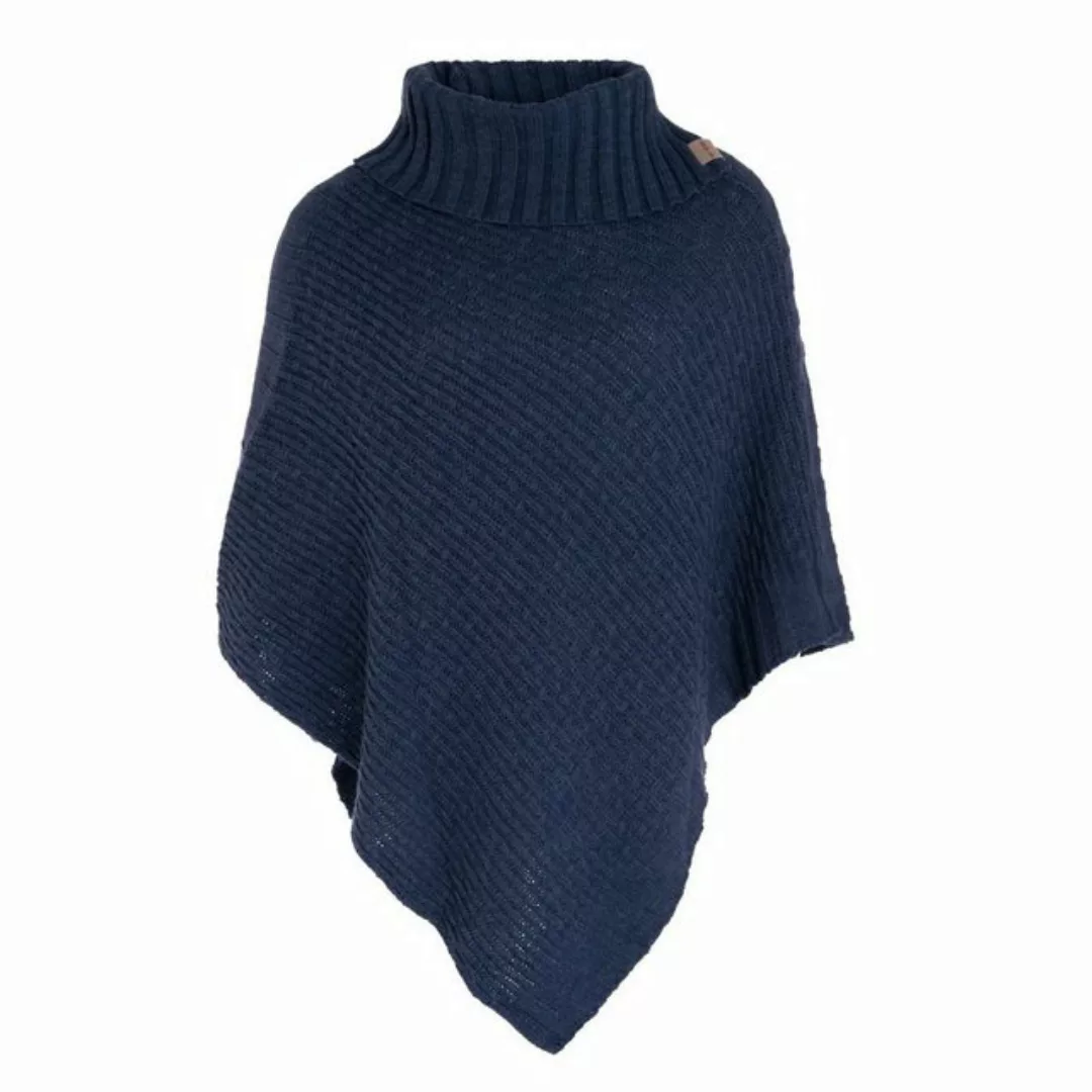 Knit Factory Strickponcho Nicky Ponchos One Size Glatt Dunkelblau (1-tlg) m günstig online kaufen