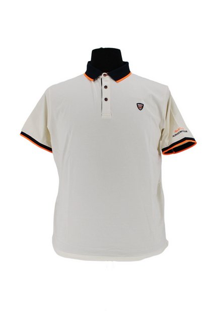 Mode Monte Carlo Poloshirt Polo-Shirt Knopf Weiß günstig online kaufen