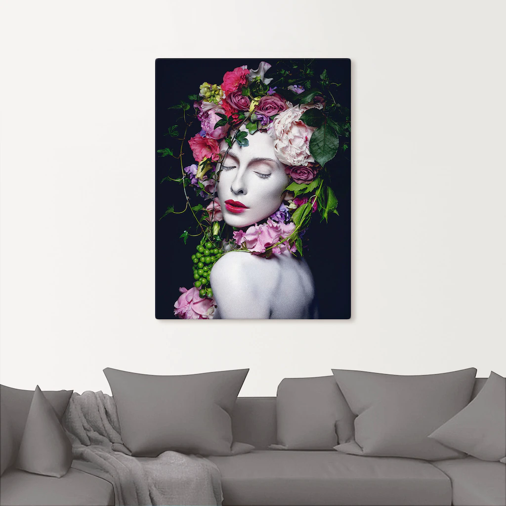 Artland Wandbild "Schöne Blumenkönigin", Bilder von Frauen, (1 St.), als Al günstig online kaufen