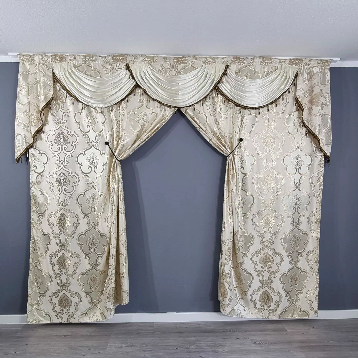 Gardinen by Justyna Verdunkelungsvorhang Barock Gardine günstig online kaufen