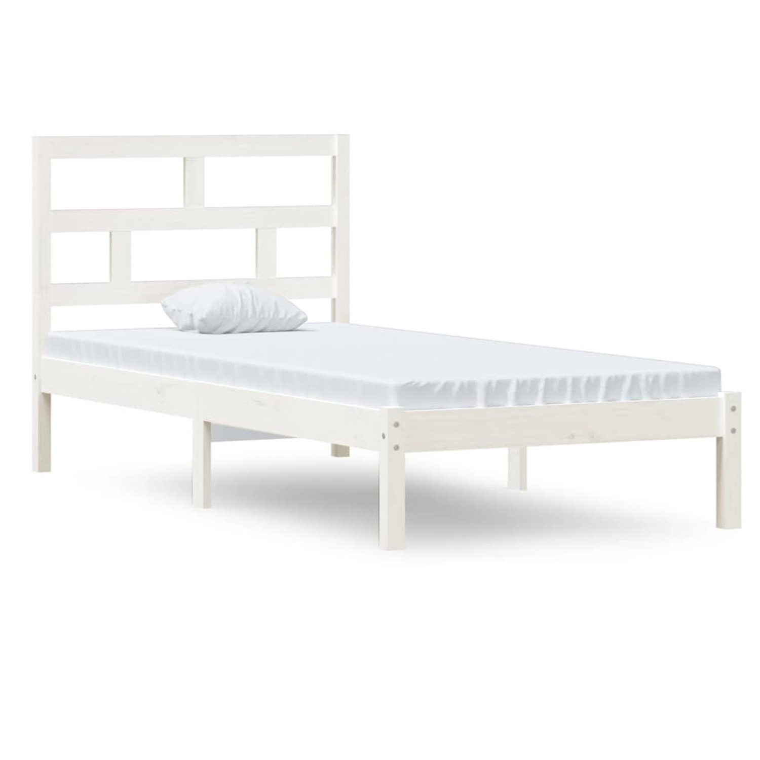 vidaXL Bett Massivholzbett Weiß 90x190 cm günstig online kaufen