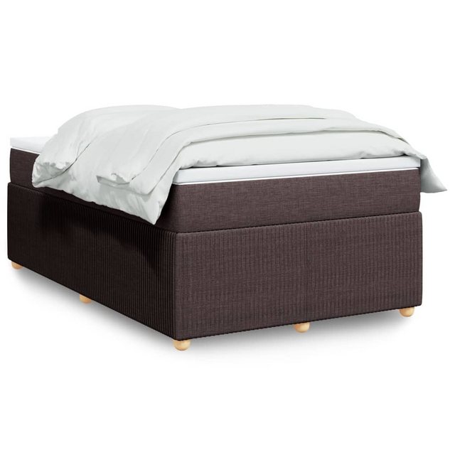 vidaXL Boxspringbett, Boxspringbett mit Matratze Dunkelbraun 120x190 cm Sto günstig online kaufen