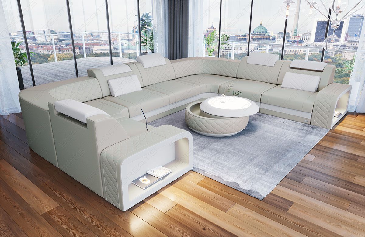 Sofa Dreams Wohnlandschaft Ledersofa Foggia U günstig online kaufen