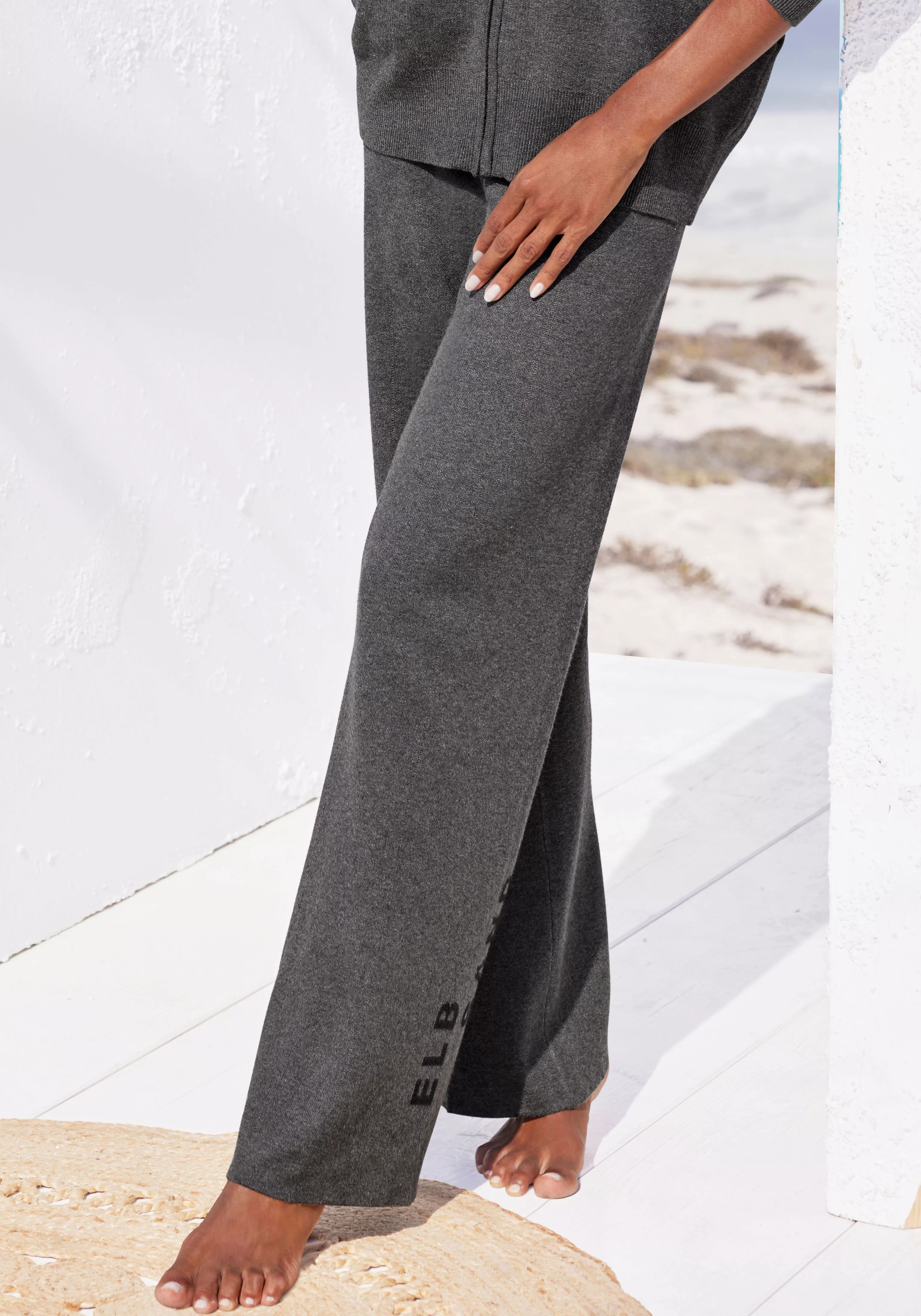 Elbsand Strickhose -Loungehose mit weitem Bein, Loungewear günstig online kaufen
