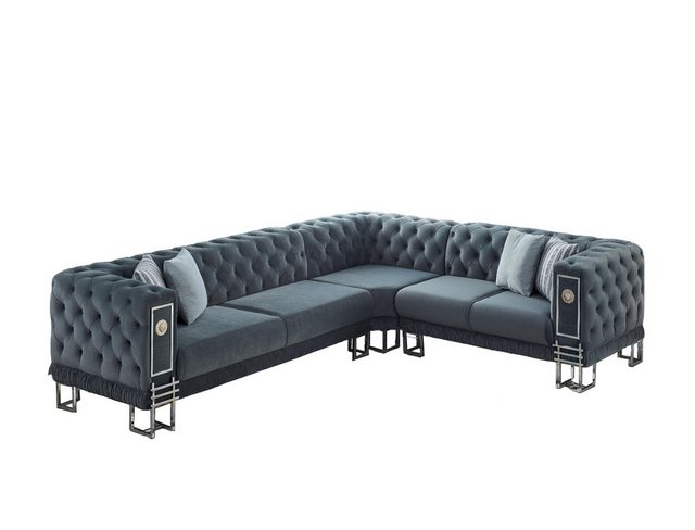 Villa Möbel Ecksofa Löwe, Set, Hand Made Quality, pflegeleichter Mikrofaser günstig online kaufen