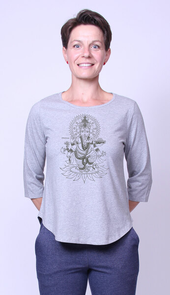 Bio-damen-3/4 Arm Shirt Ganesha günstig online kaufen
