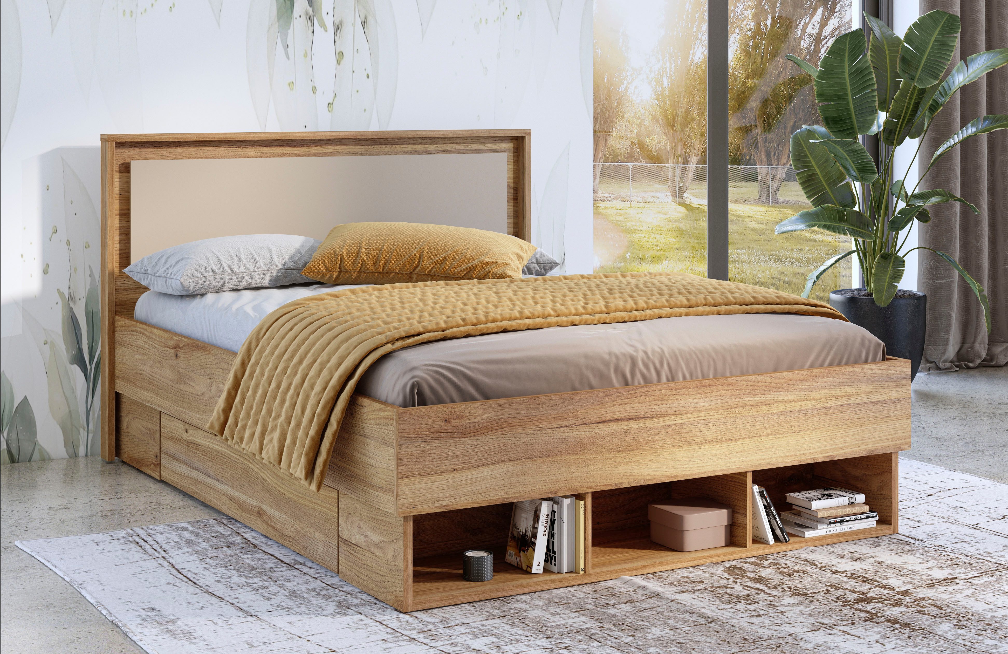 Home affaire Bettgestell "Wharton, 140, 160 oder 180cm Breite, Made in Euro günstig online kaufen