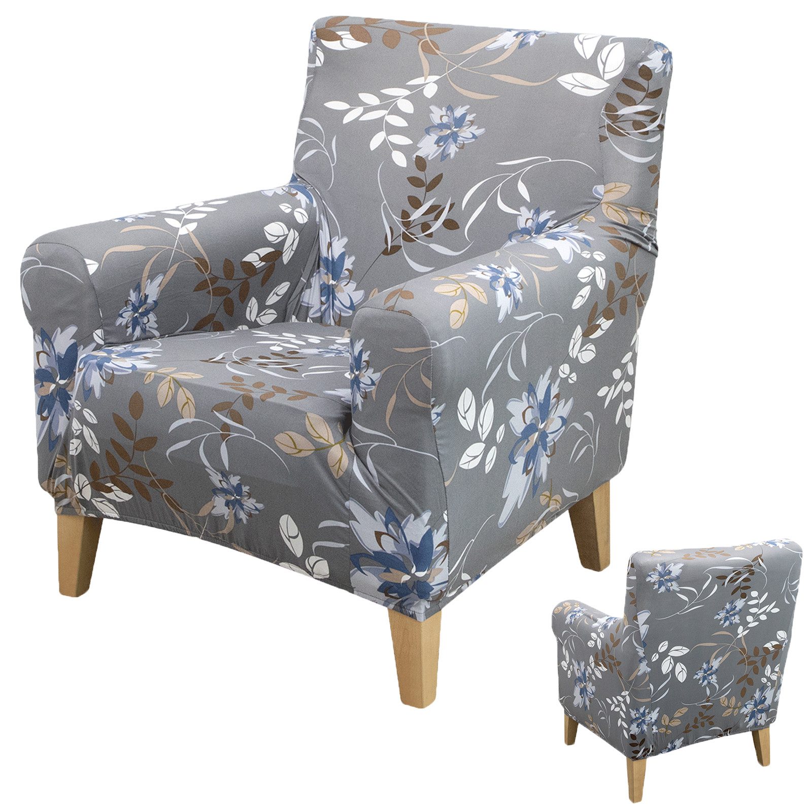 BTTO Sesselhusse Floraler Sesselbezug,Stretch Einzelsofa Möbelschutz günstig online kaufen
