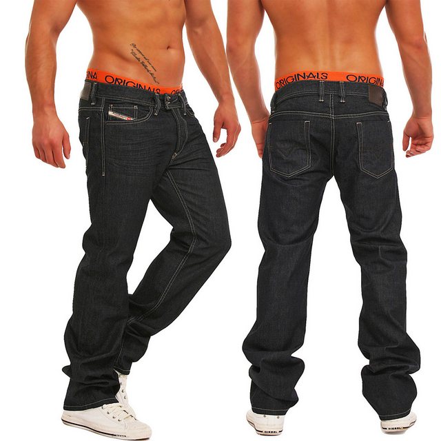 Diesel Regular-fit-Jeans Diesel Herren Viker-R-Box 0088Z 5-Pocket-Style, oh günstig online kaufen