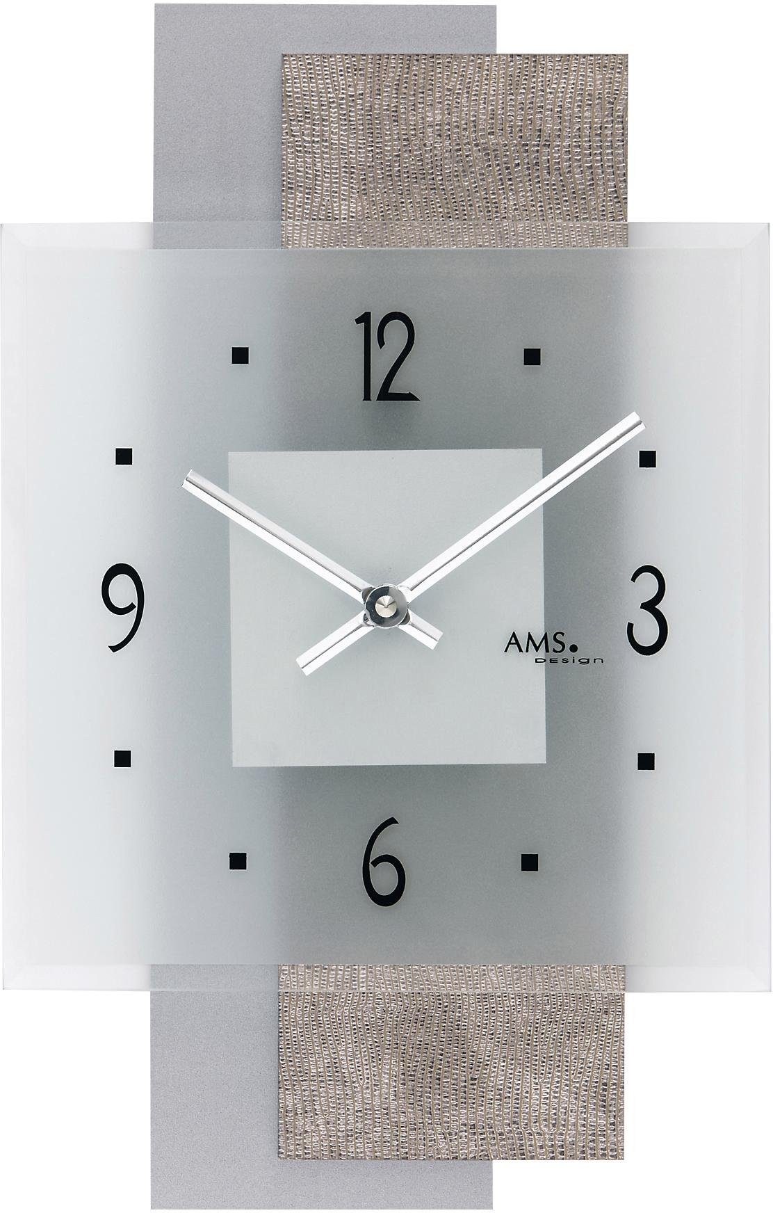 AMS Wanduhr W9443 (Quarzuhr,Holz,Wohnzimmer,Esszimmer,Küche,Made in Germany günstig online kaufen