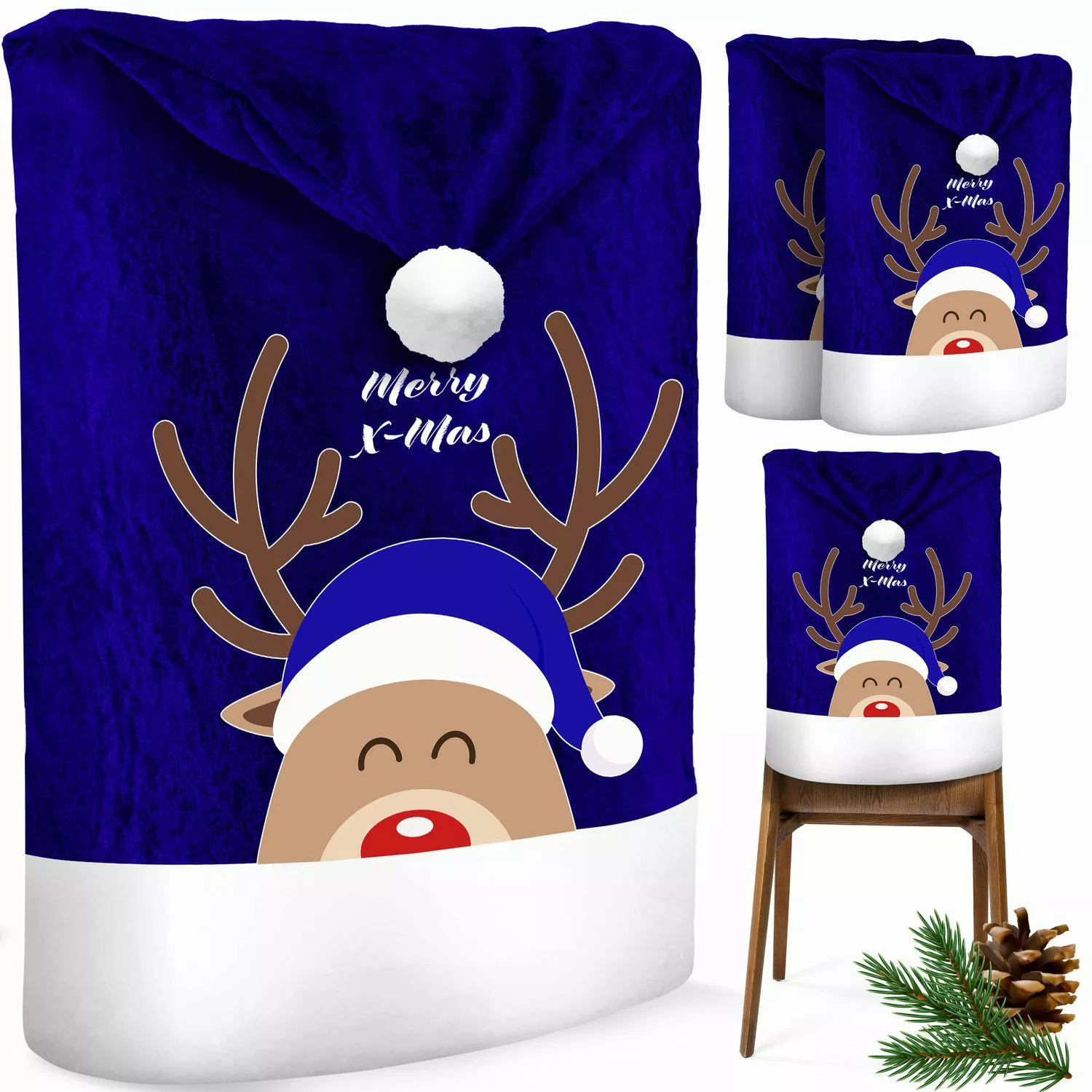 KESSER Weihnachtsfigur, Premium Weihnachtsstuhlüberzug Set Stuhlhussen günstig online kaufen