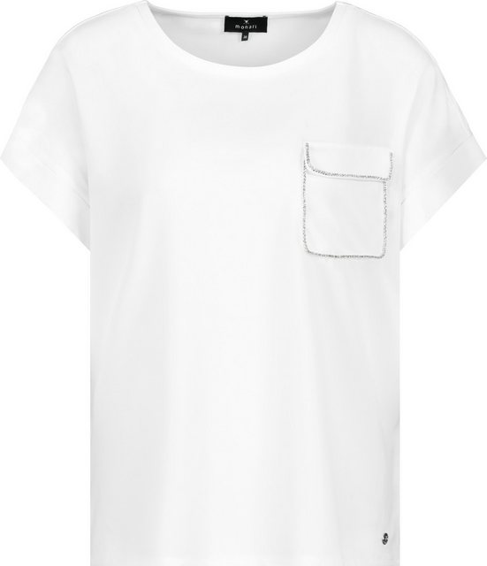 Monari Kurzarmshirt Bluse weiss günstig online kaufen