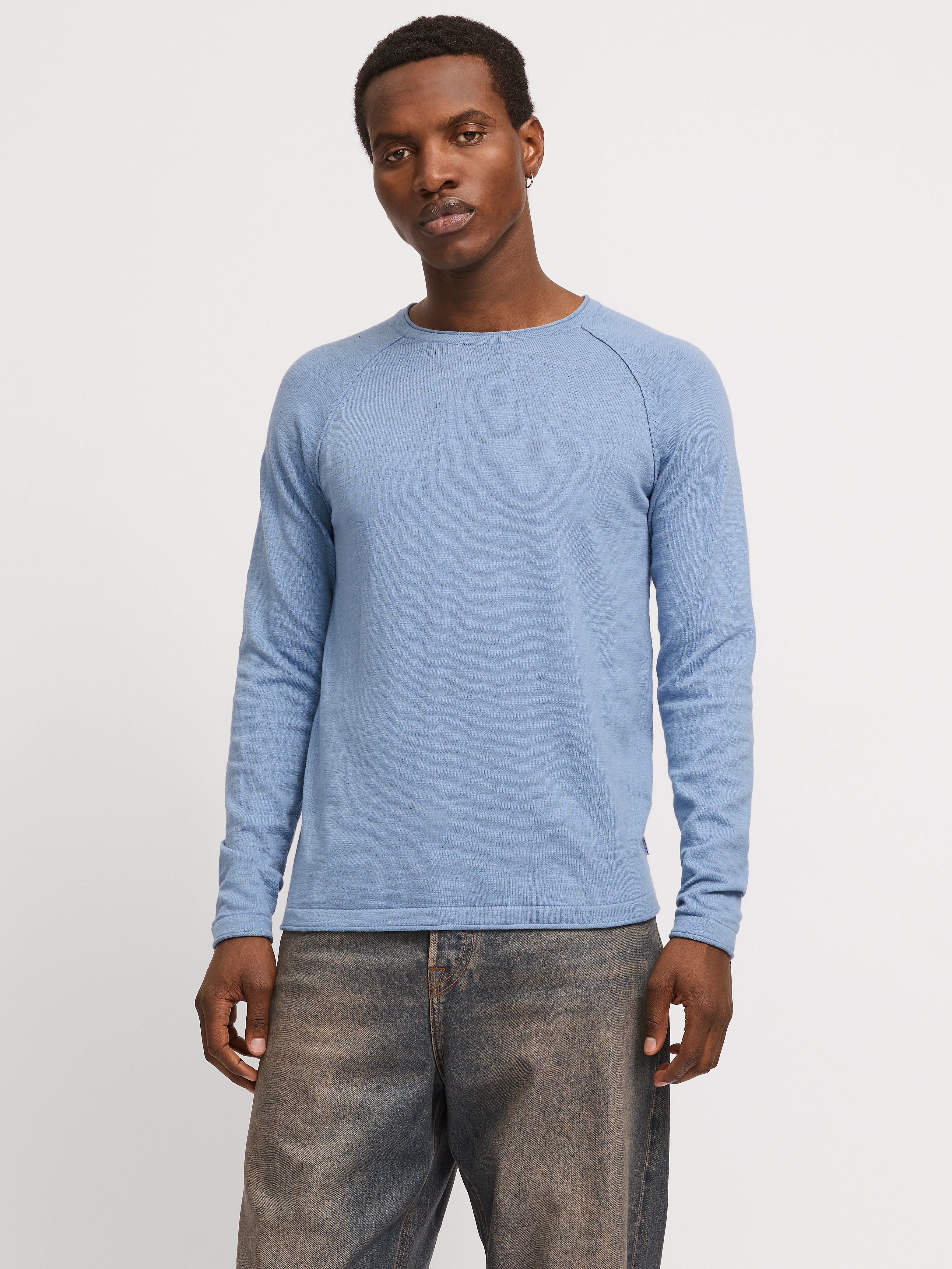 Jack & Jones Rundhalspullover "JJEBREEZE KNIT CREW NECK SN", mit Rundhalsau günstig online kaufen