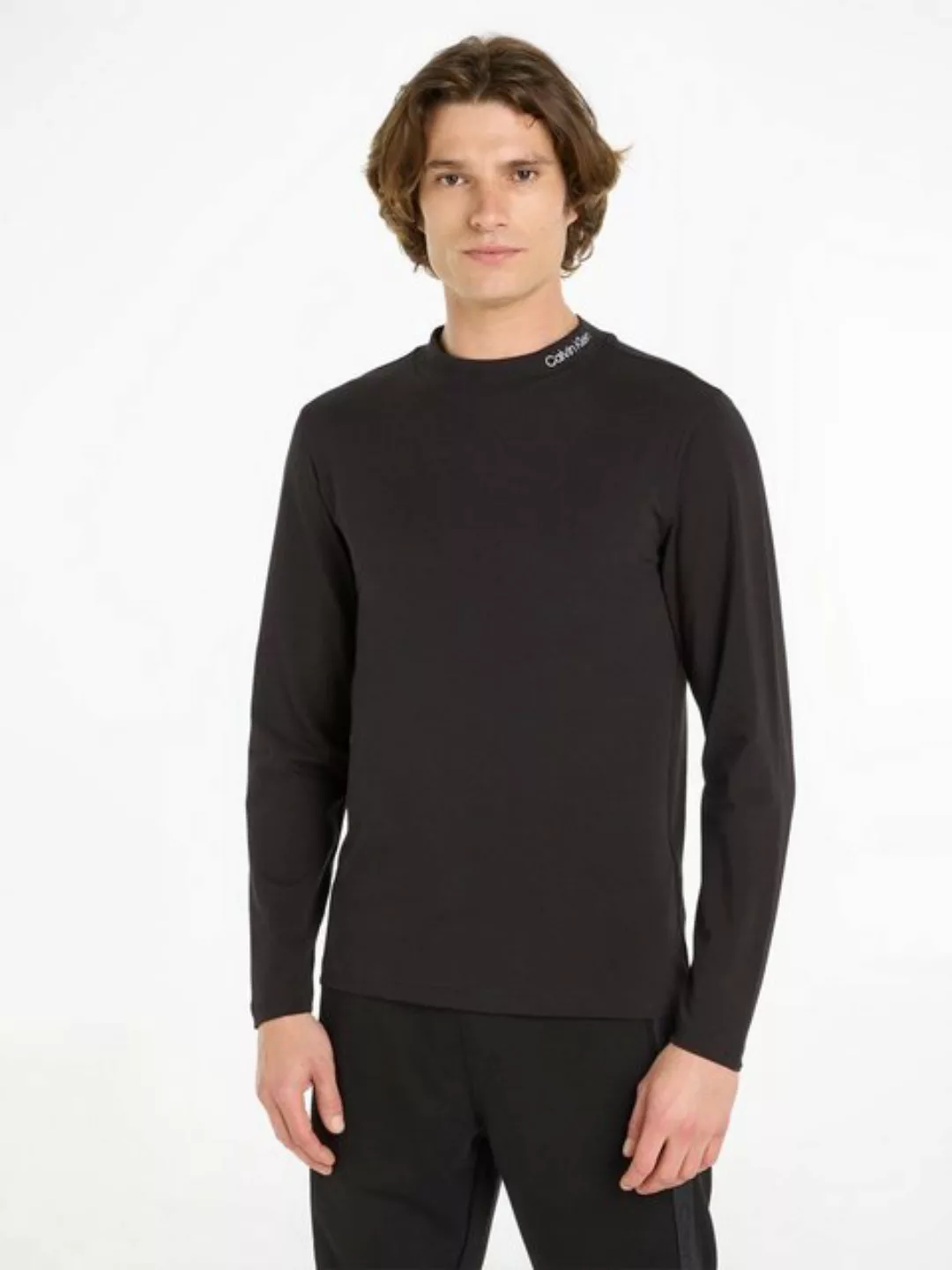 Calvin Klein Langarmshirt LOGO MOCK NECK LS T-SHIRT günstig online kaufen