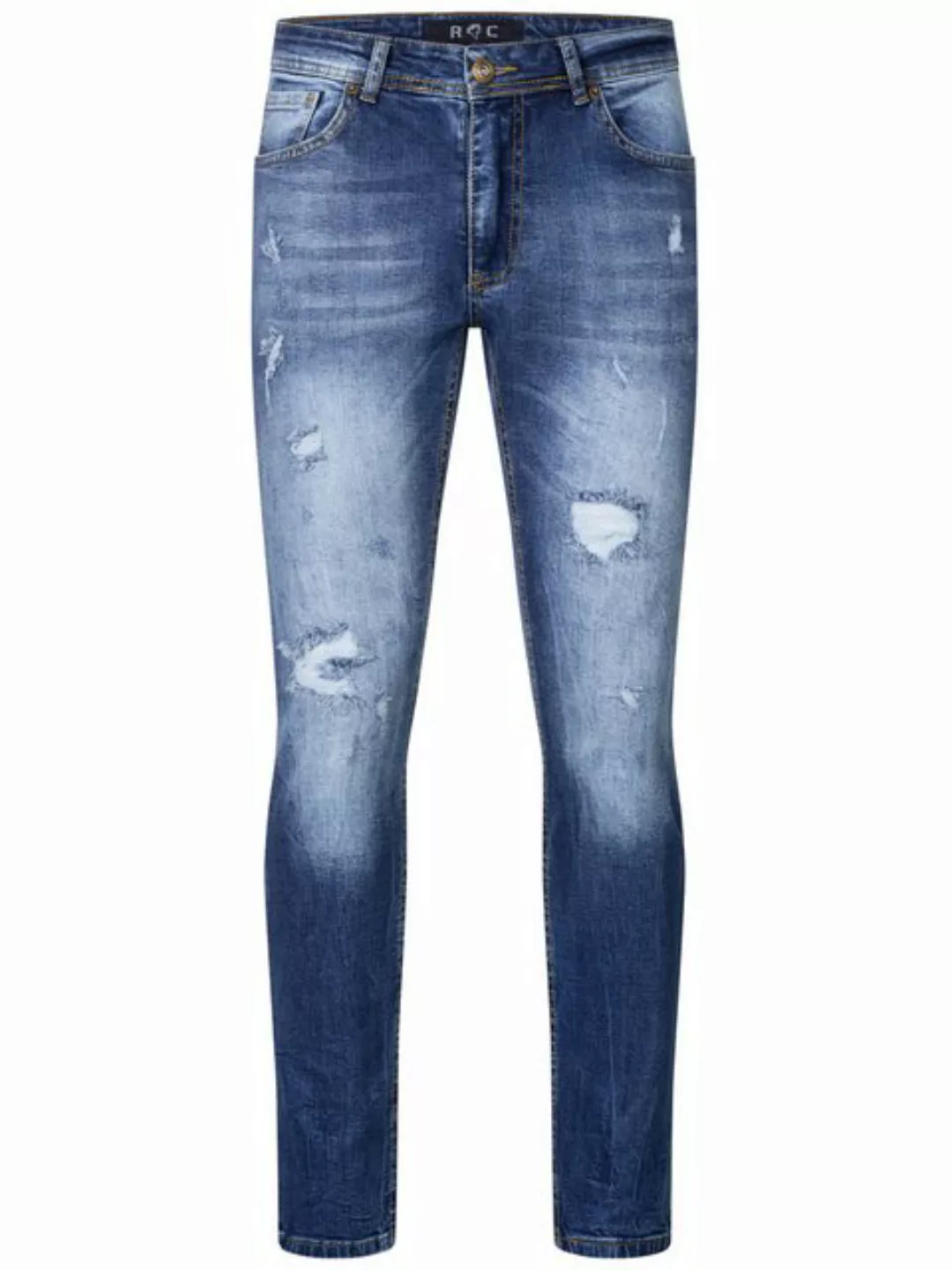 Rock Creek Straight-Jeans Herren Jeans Stonewashed Blau RC-2436 günstig online kaufen