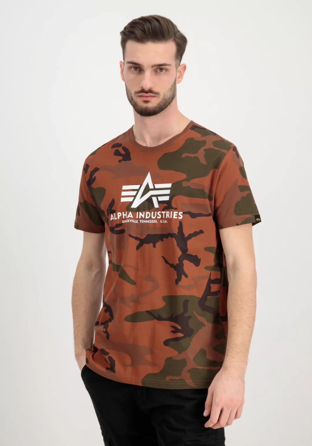 Alpha Industries T-Shirt "Alpha Industries Men - T-Shirts Basic T-Shirt Cam günstig online kaufen