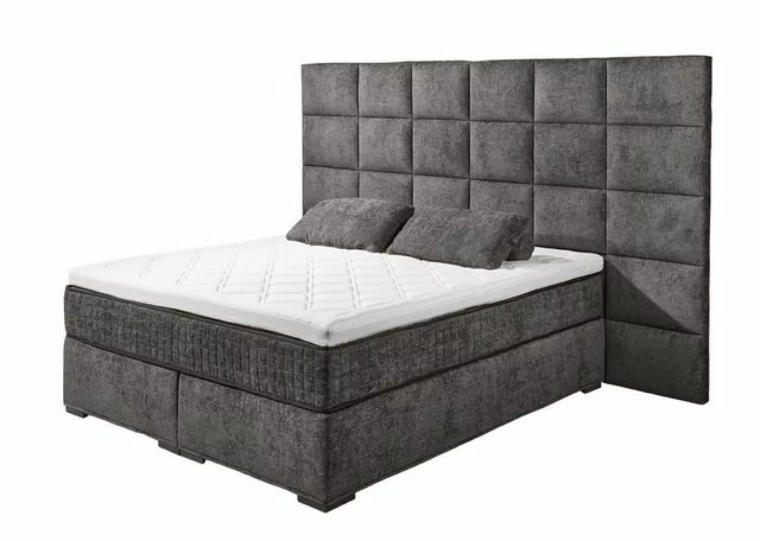 ED EXCITING DESIGN Boxspringliege (160 x 200 cm, Naro XL), Grau günstig online kaufen