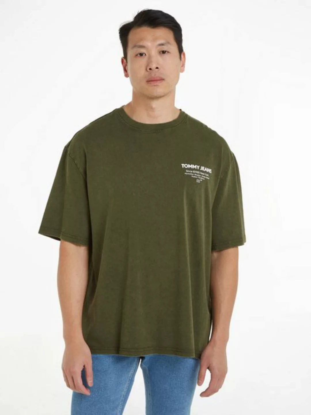 Tommy Jeans T-Shirt TJM REG WASHED ESSENTIAL TJ TEE mit Rückenprint günstig online kaufen