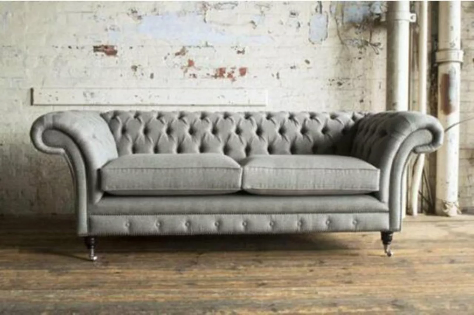JVmoebel Chesterfield-Sofa, XXL Sofa 3 Sitzer Couch Chesterfield Polster Si günstig online kaufen