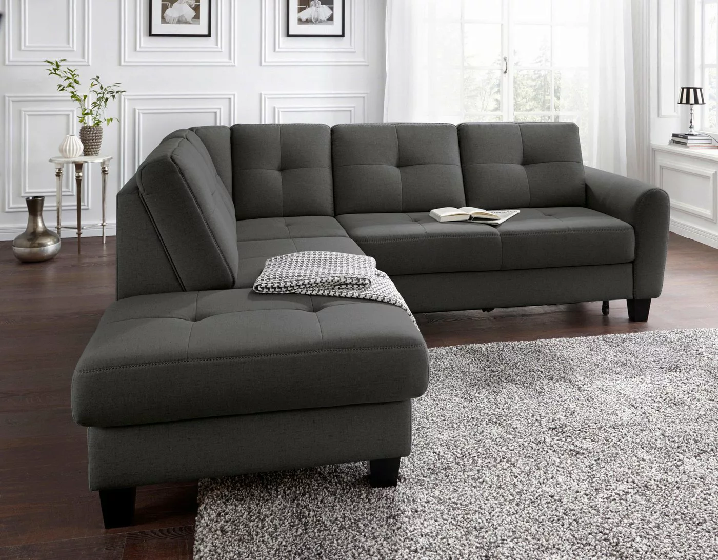 sit&more Ecksofa Varese L-Form, mit Federkern, wahlweise mit Bettfunktion u günstig online kaufen